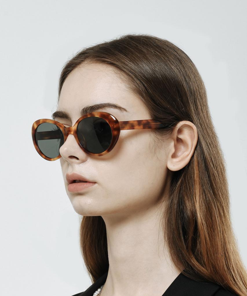 Peisyeon Audrey(C2) Audrey Wright Leopard Print Sunglasses