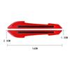 2 Pcs Car Reflective Stickers Flexional Red Rearview Mirror Reflective Stickers for Doors Bumpers