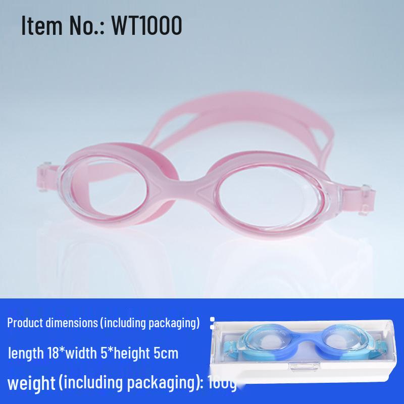 Kids' Anti-Fog High-Definition Swim Goggles with Flat Lens - Boys & Girls Diving Goggles