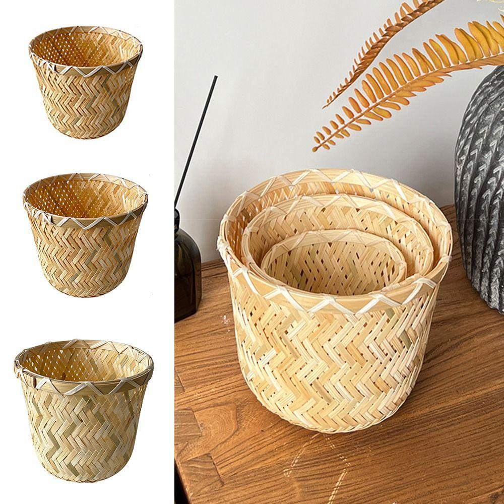Yellow Desktop Organizer Basket Round Drain Basket Creative Fruit Basket  Home Decoration