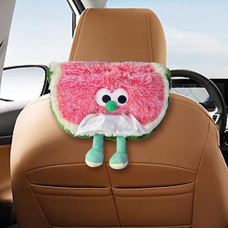 Auto-Taschentuchhalter für den Rücksitz, Auto-Stützkissen zum Schlafen, Wassermelonenform, Serviettenhalter für den Rücksitz, Auto-Innendekoration für