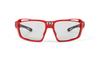 RUDYPROJECT SINTRYX Sportsonnenbrille für Straße und Rot-Feuer-Rahmen mit Impact X2 Photochromer Schwarzer Linse Fahrräder, Radfahren, Marathons, Joggen,
