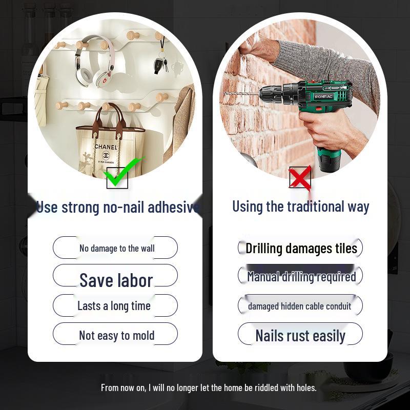 Universal Nail-Free Strong Adhesive Glue for Glass and Wall-Mounted Storage Racks