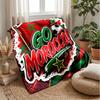 Morocco Football Printed Flannel Blanket Skin Friendly Warm Decorative Throw for Indoor Couch Bed Daily Use