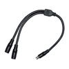 DC8020 Y-Splitter-Adapterkabel, 14 AWG, Netzkabel, 1 Stecker auf 2 Buchsen, zum Aufladen von Solarmodulen, 40 cm lang, schwarz