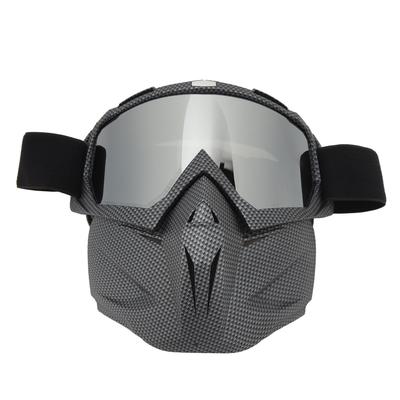 Motorcycle Face Mask Goggles Dust Wind UV Proof Riding Glasses Closed Removable Protective Glasses