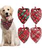 Dog Bandanas Large Pet Scarf Christmas Snow Print Dog Cotton Plaid WashableBow Ties Collar Cat Dog Scarf Large Dog Accessories