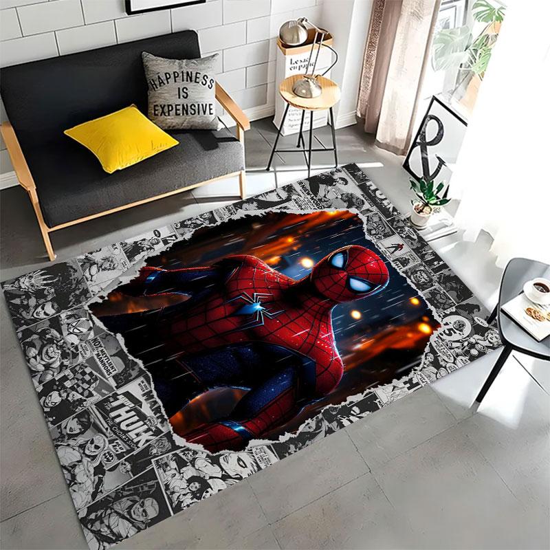

Busy Spider-Man Pattern Rug - Non-slip Kitchen Mat, Outdoor Rug, Home and Bedroom Decor, Yoga Mat, Birthday Gift. 60x90cm