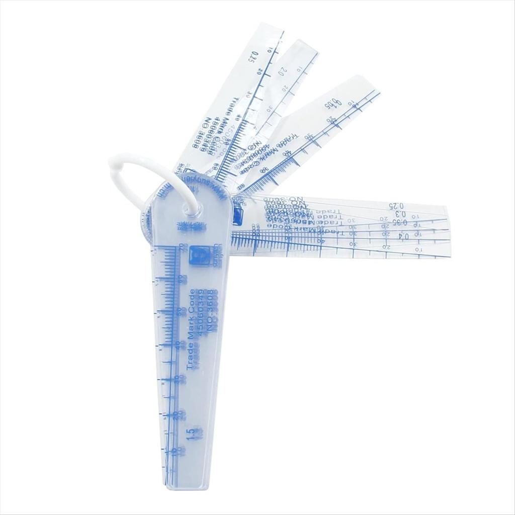 BHBL Plastic Feeler Gauge 0.05-2mm Thickness Measuring Tools 20 in 1 Feeler Gauge for Measuring Gaps