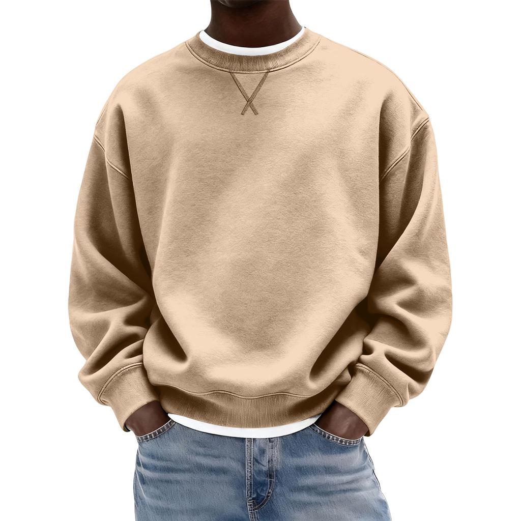 Men's Casual Sports Hoodie Round Neck Long Sleeve Top