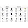 830PCS Mixed Auto Fastener Universal Car Boxed Packing Clip Fender Fixed Clamp T