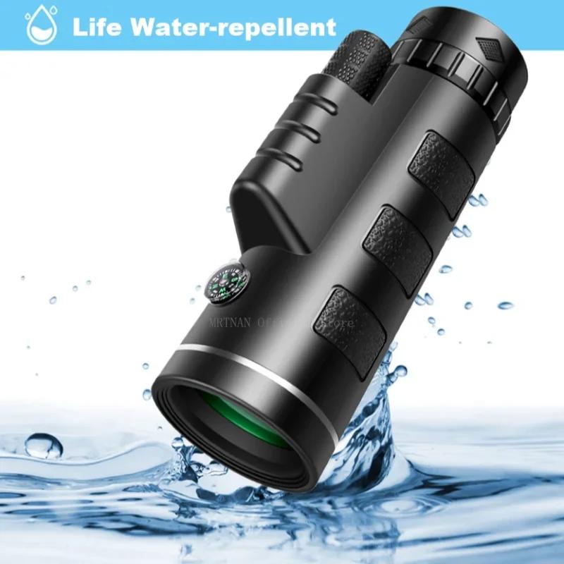 40X60 Powerful Monocular Telescope Portable Binoculars Long Range Telescope Hunting Camping With Tripod Phone Clip