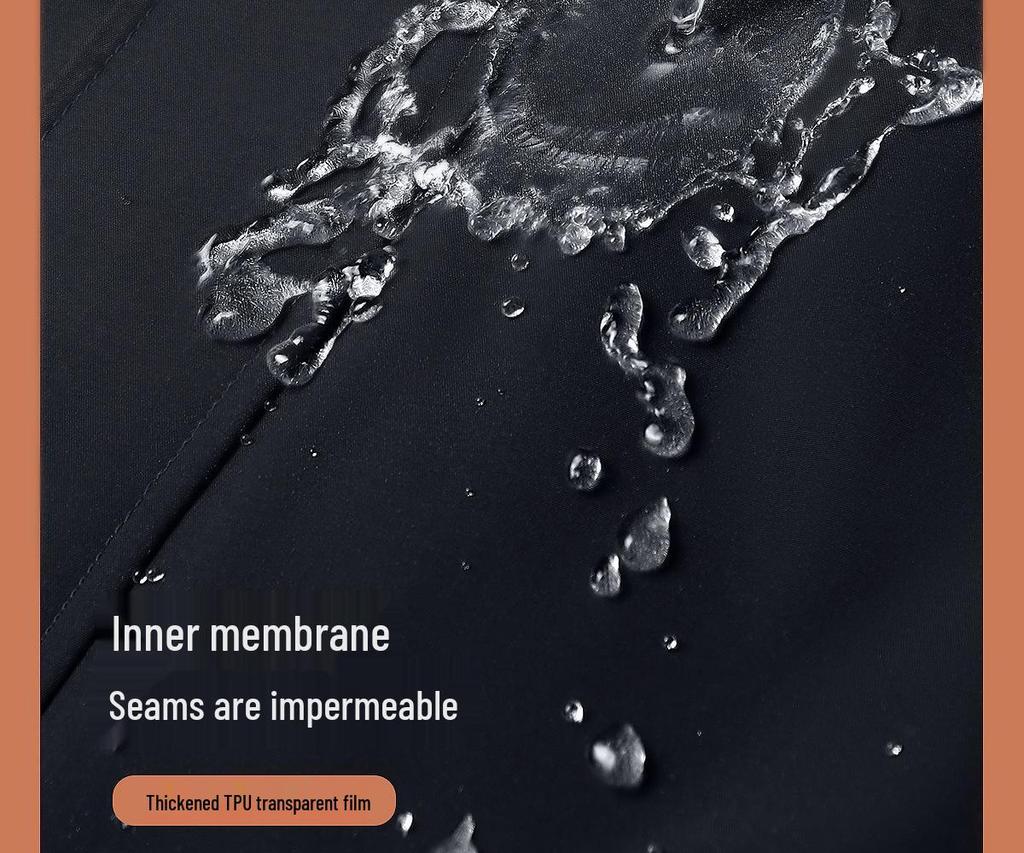 Bemei Fleecegefütterte Wasserdichte Elektrofahrrad-Windjacke - Winterwarm, Winddicht, Verdickt, Doppelseitig.