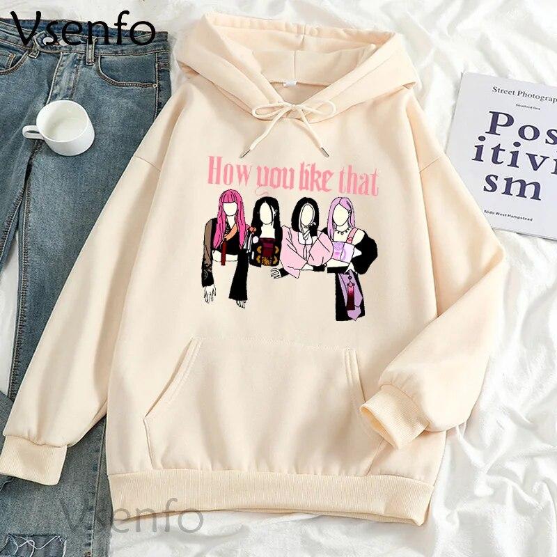 Koreansk stil Hvordan du liker det, Gensere Gensere Dame FeUnisex Harajuku Pullover Søt hettegenser Kawaii Klær Kvinne Streetwear