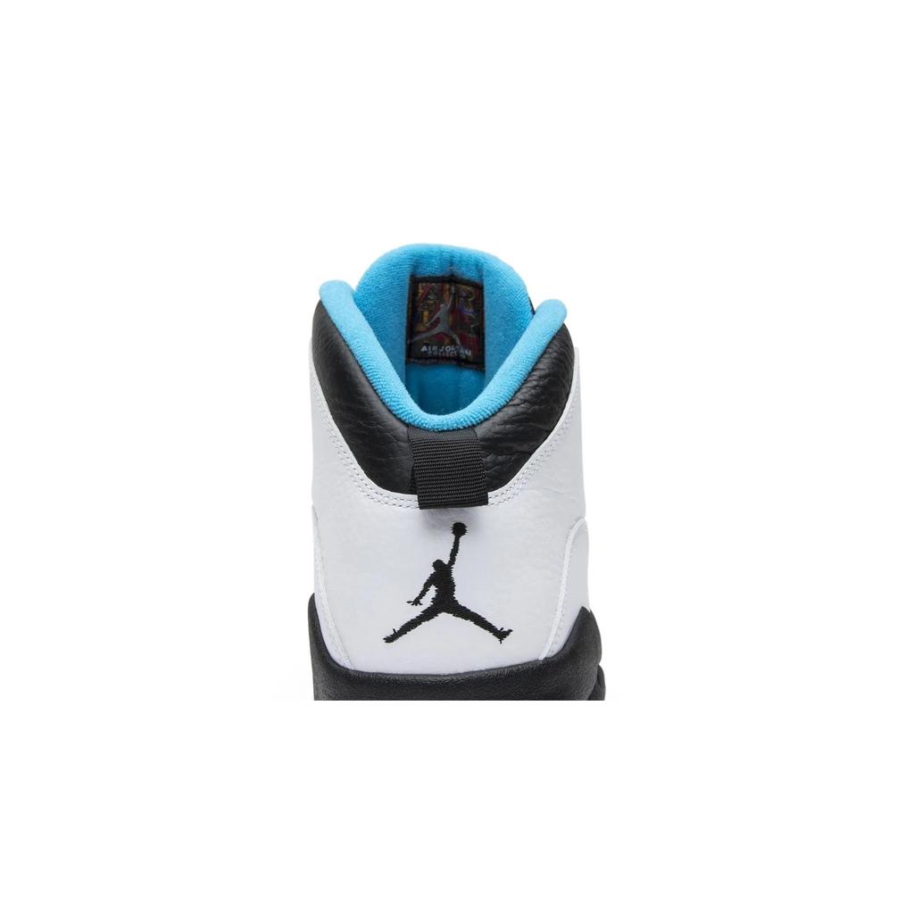 Air Jordan 10 Retro 'Powder Blue' 2014 (Unisex) White / Dk Powder Blue-Black Vintage Basketball Shoes 310805 106