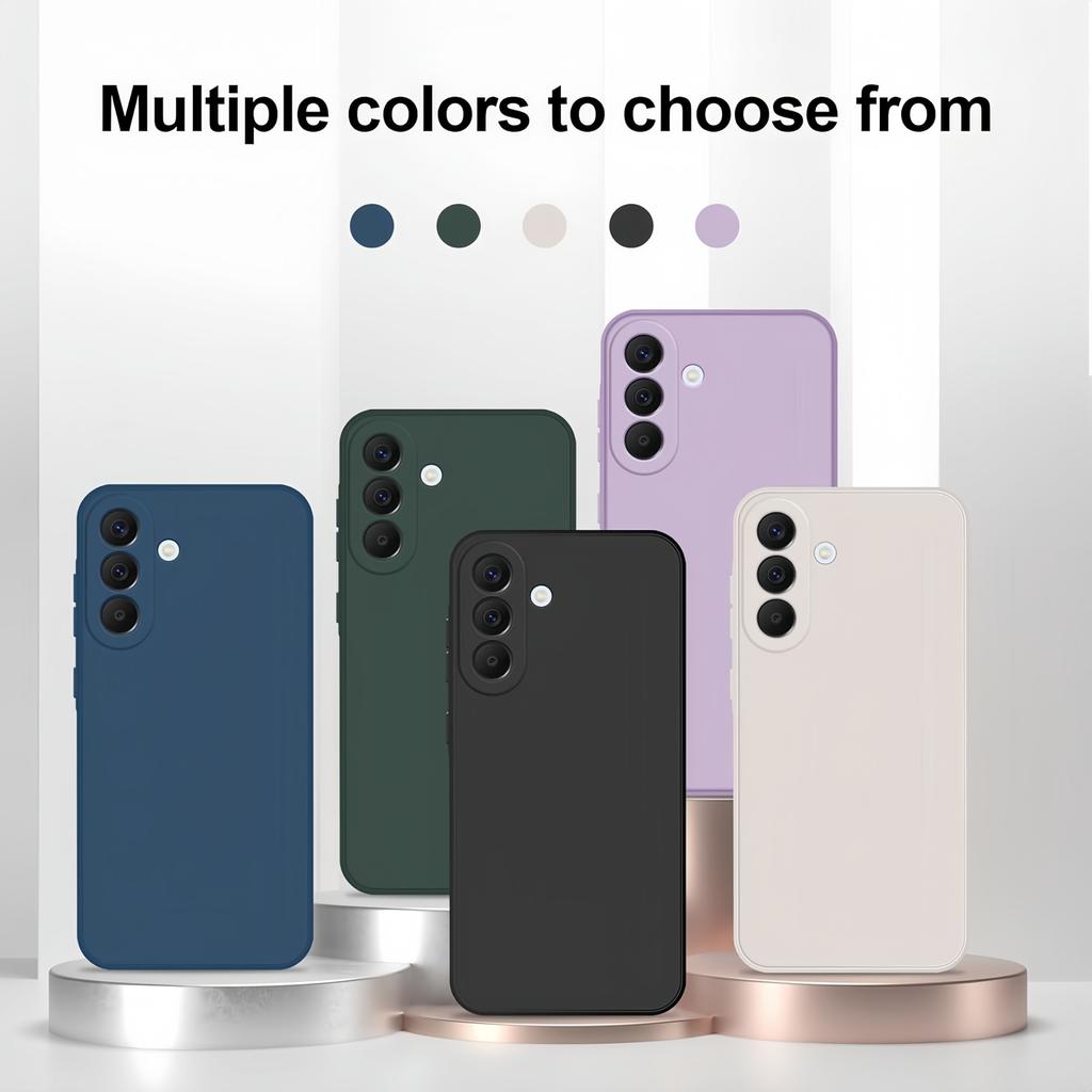 Fashion Liquid Silicone Phone Case For Samsung Galaxy A57/A37/A17/A07/A56/A36/A26/16/A06/A05S/A05, Shockproof Microfiber Lining
