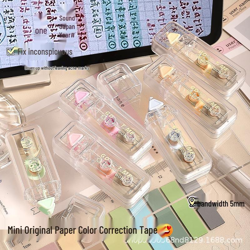 Simple Macaron Color Correction Tape Set – High-Value, Cute Correction Tape in Original Paper Colors