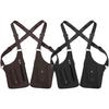Double Shoulder Strap Multi-Pocket Outdoor Anti-Theft Tactical Fishing Bag Waterproof PU Multi-Purpose Vest Style Crossbody  Bag
