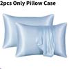 Luxurious Solid Color Satin Pillow Cases Set High Quality Soft Hypoallergenic Fabric