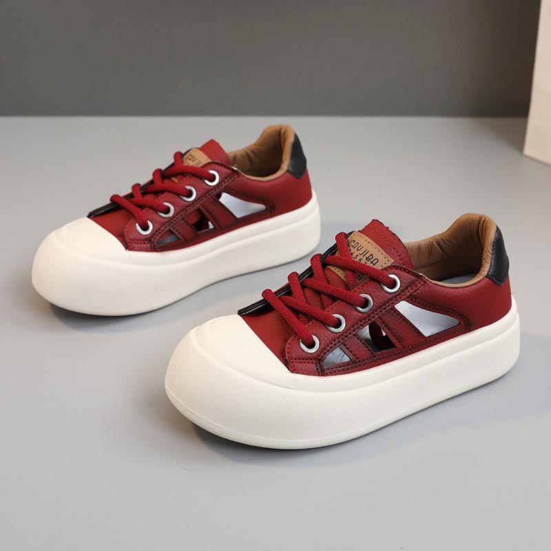 Tmy603 New Hollow Sandals for Women Summer Breathable Sneaker Women's Shoes Thick Bottom Heightened Easy Wear Shoes All-Matching