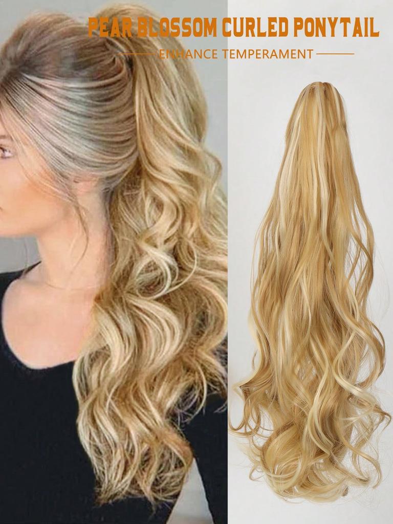Synthesize 18-inch Claw Clip Waves Ponytail To Extend Female Ponytail Wig