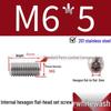 201 Stainless Steel Headless Set Screw - Flat End Socket Screw