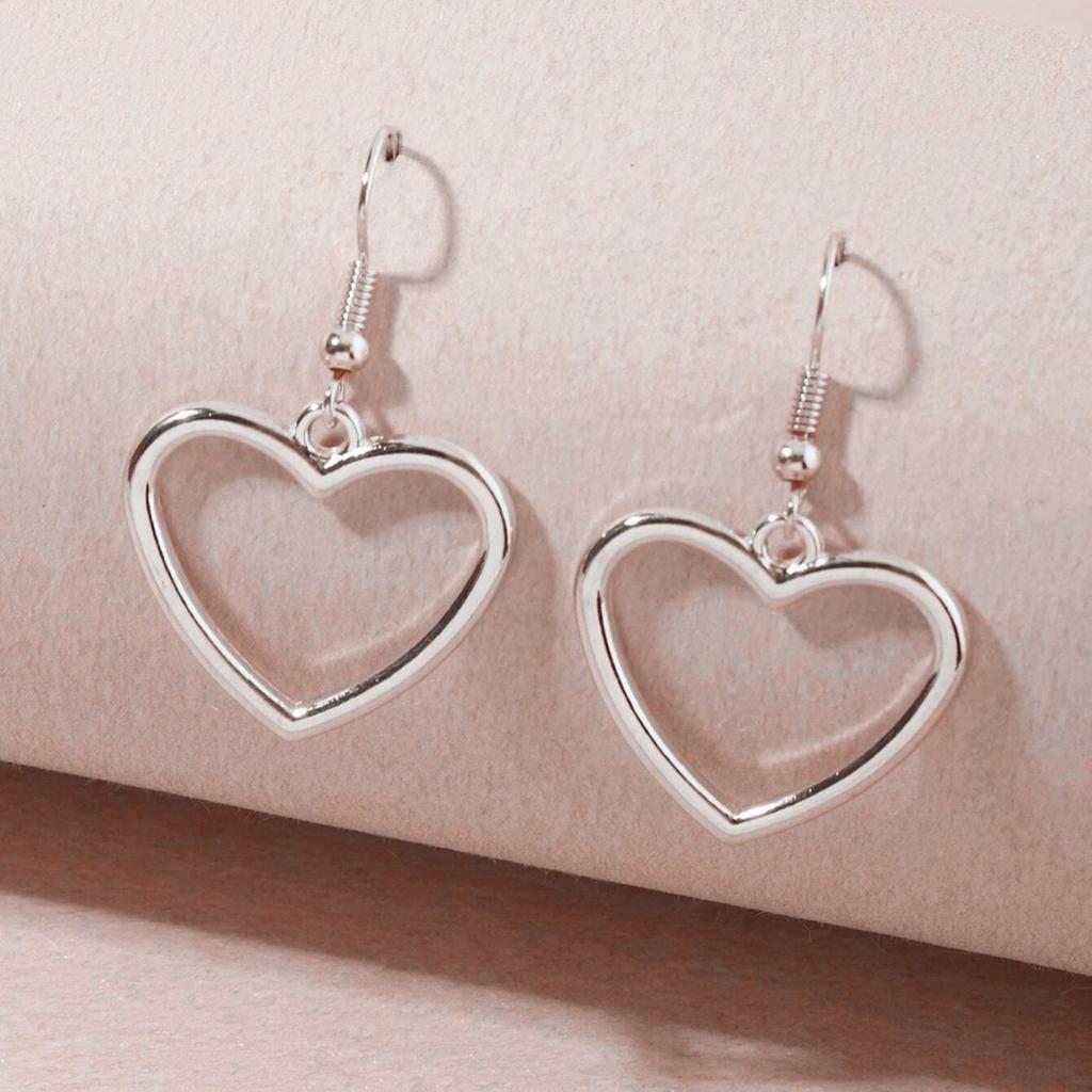 Korean love earrings, female new trendy fairy cold wind ins simple Korean face thin earrings E1981