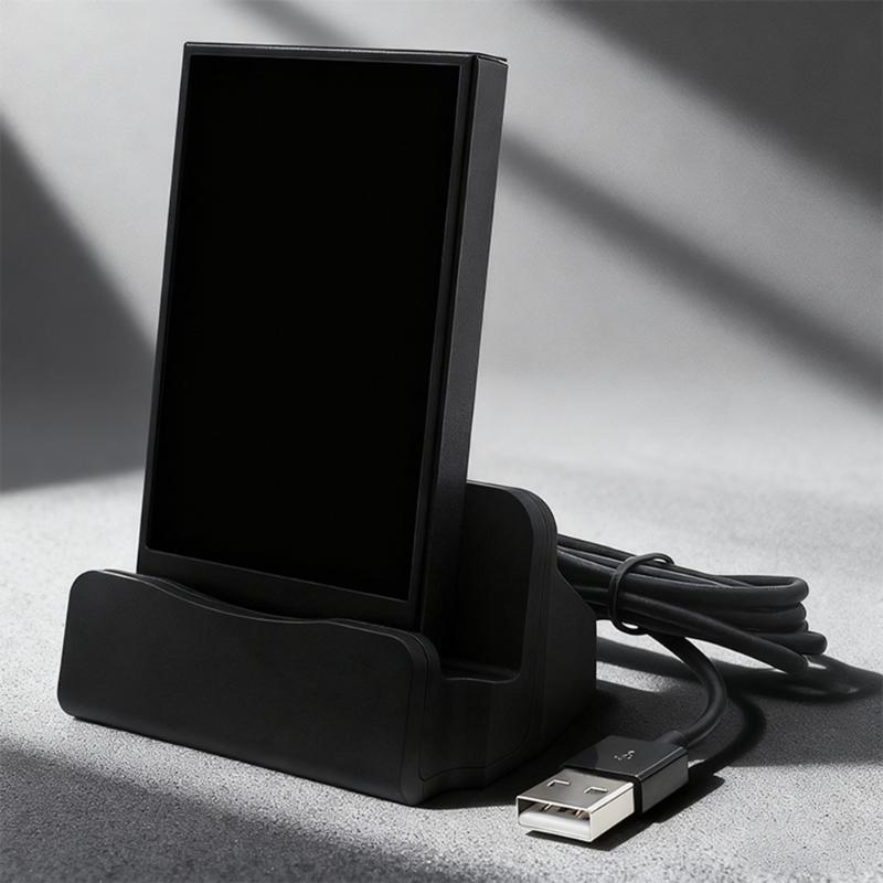 Type C Charging Dock 18W Fast Charging Double Color Black/White Compact Portable Wide Compatibility Safety Protections