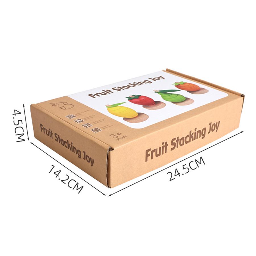 

Wooden Fruit Stacking Toy Logical Thinking Learning Toy Sensory Toy Color Sorting Matching Game Kids Montessori Preschool Toys