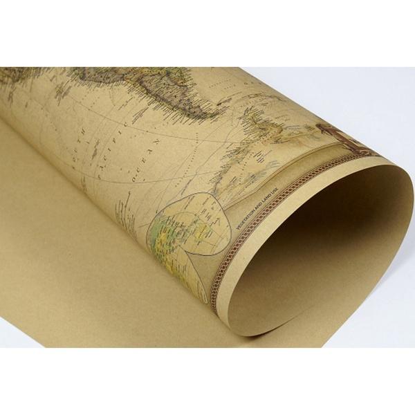 Vintage Retro Paper World Map Poster For Unique Children Gifts And Stylish Wall Decor