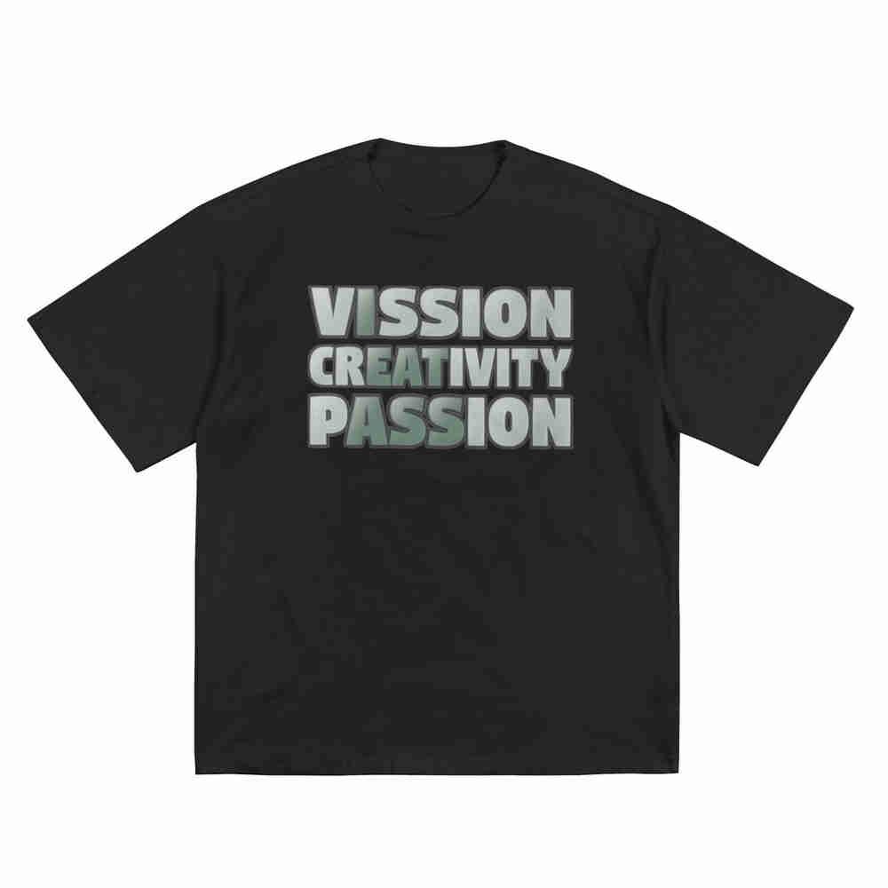 Ision Creativity Passion Hidden Message Short Sleeve Tee 100 Cotton TShirt
