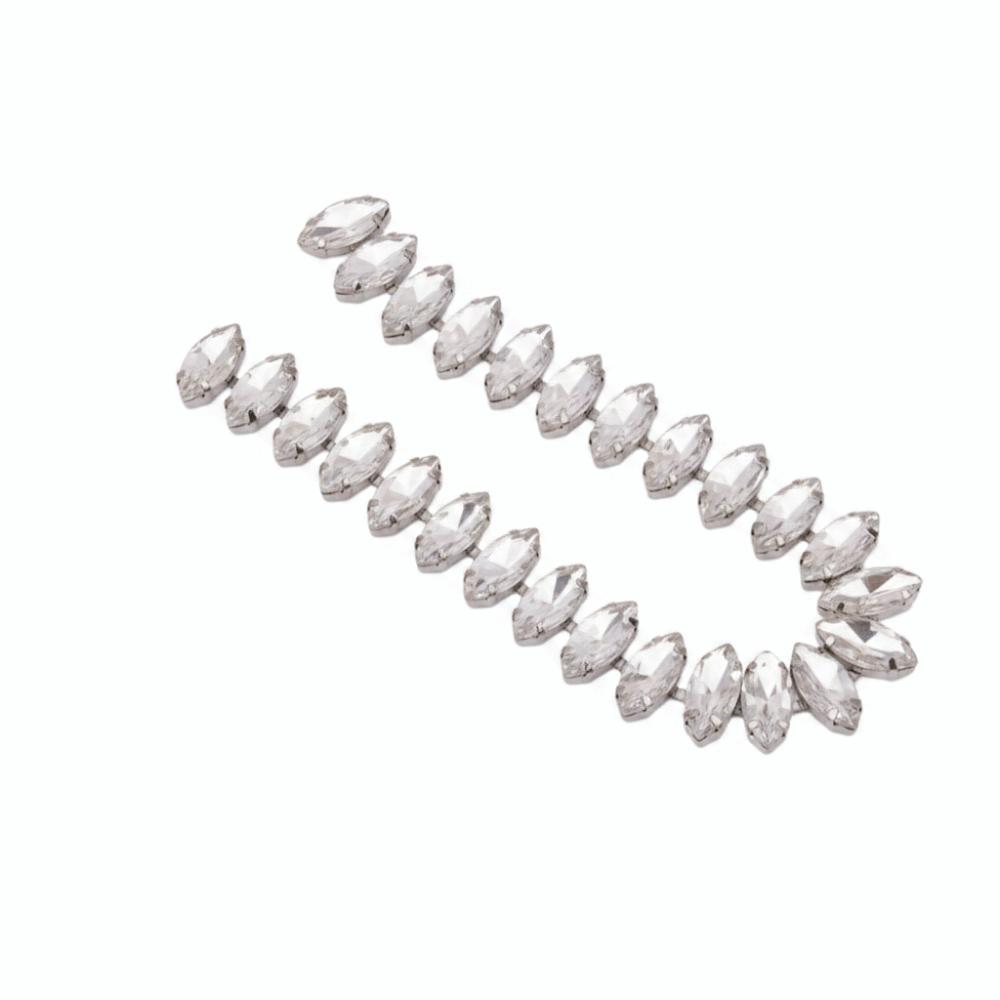 1pcs Crystal Glass Sew On Rhinestone Chain Marquise Shape Crystal Rhinestone Chain For Accessories