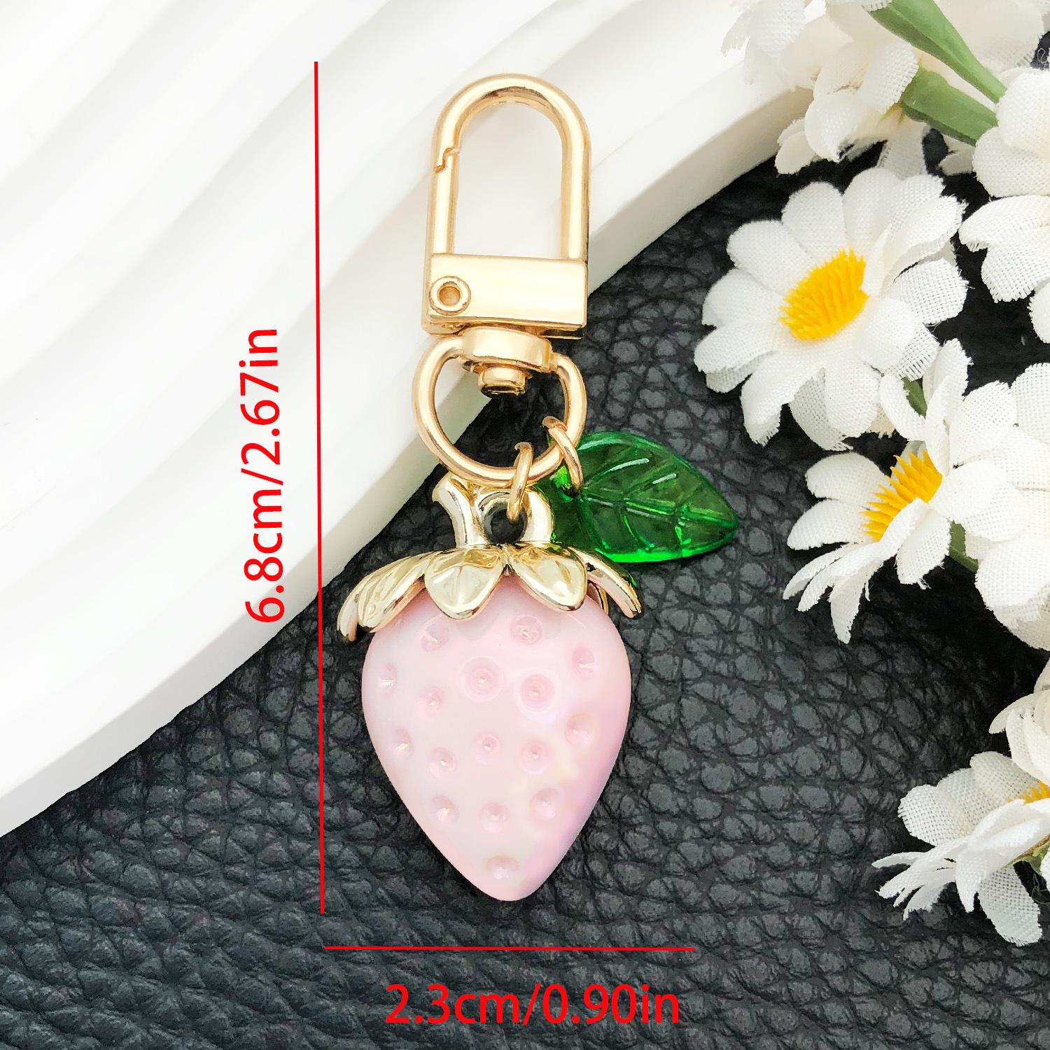 Leafy Strawberry Fruit Door Stopper: Cute U-shaped Girly Ornament and Fun Pendant