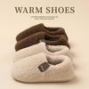 Women's Plush Cotton Non-Slip Indoor Slippers - Warm, Thick Fleece, Closed-Heel for Autumn & Winter, Men's Sizes Available.