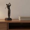 Cast Iron Golfer Figurine Sports Theme Fine Detailing for Office