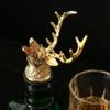 Vinhällare Vin Hjorthuvudshällare för champagneflaska hällare i rostfritt stål för tillbehör till festbarer
