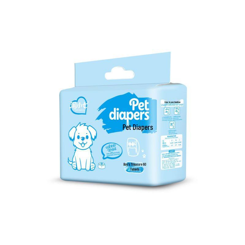 Dog Diapers: 60-Count Puppy & Dog Menstrual Pads for Males and Females