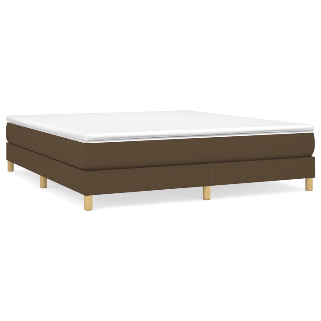 Vidaxl Bed Frame Without Mattress, Dark Brown, 160X200 Cm, Fabric