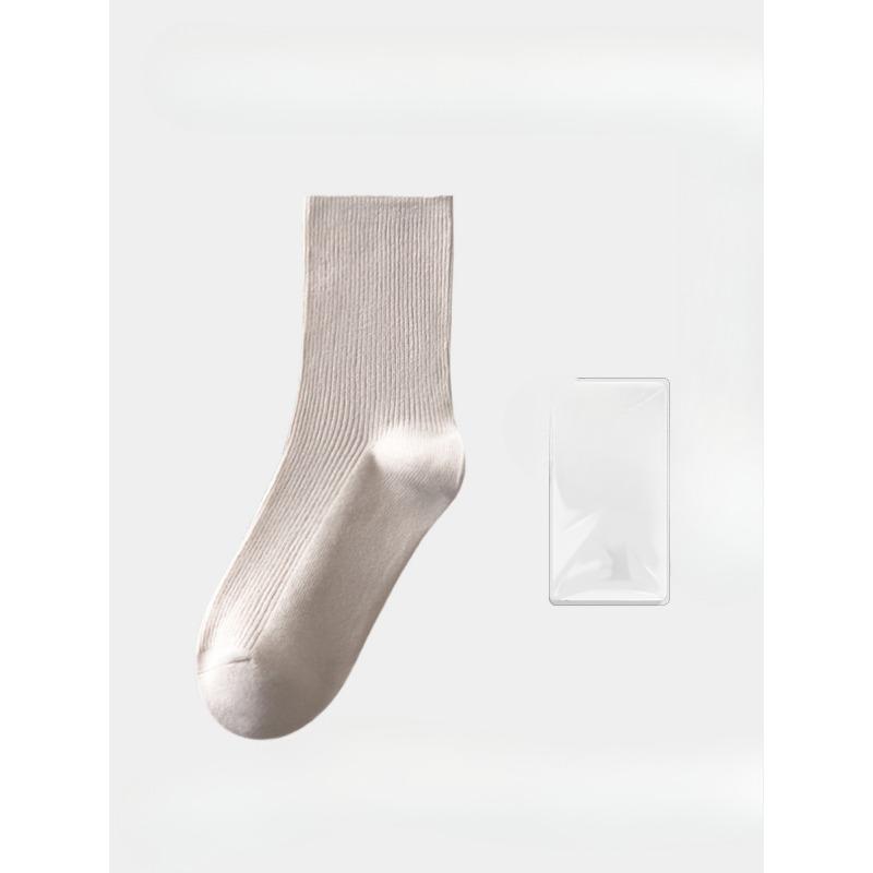 Female Spring and Autumn Color Boneless Deodorizing Sweat Absorbing Pile Socks