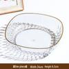 Abay Gold Rim Diamond Plastic Fruit Plate