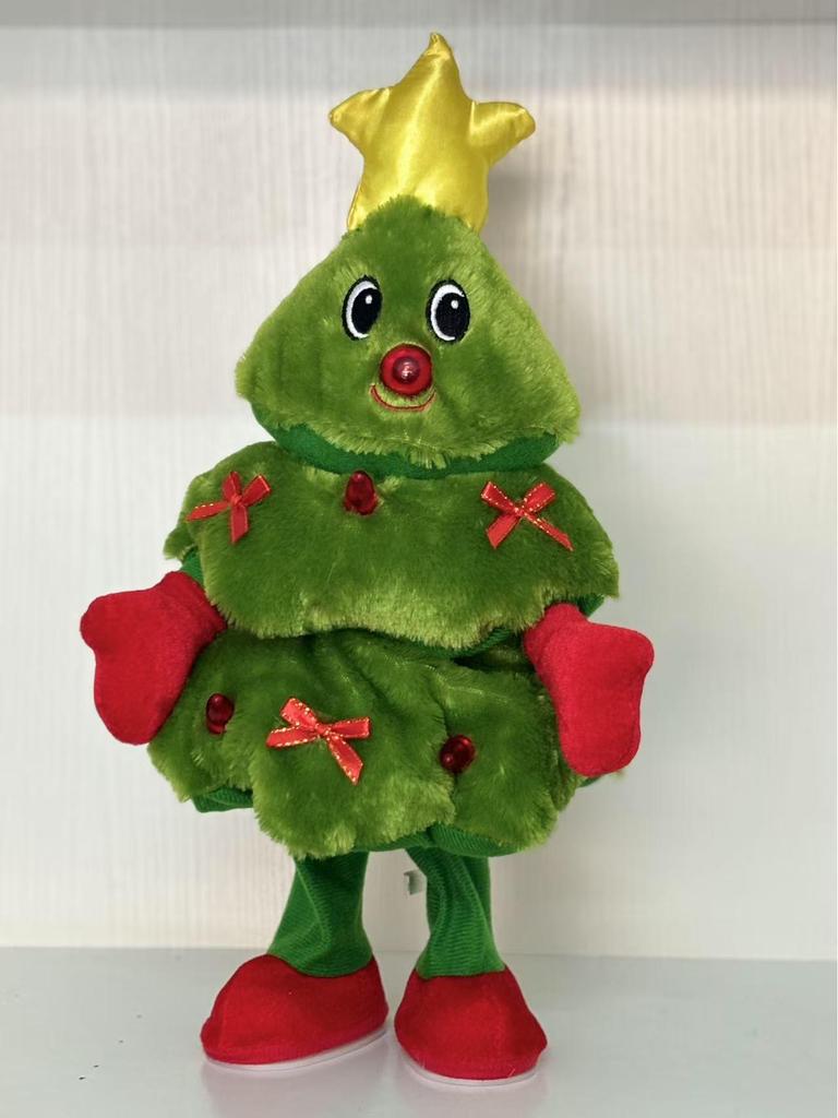 Dancing, Singing, Light-Up Christmas Tree Plush Toy - Festive Decoration & Gift