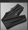 Men's European-Style Embroidered Velvet-Lined Sweatpants - Autumn/Winter Collection