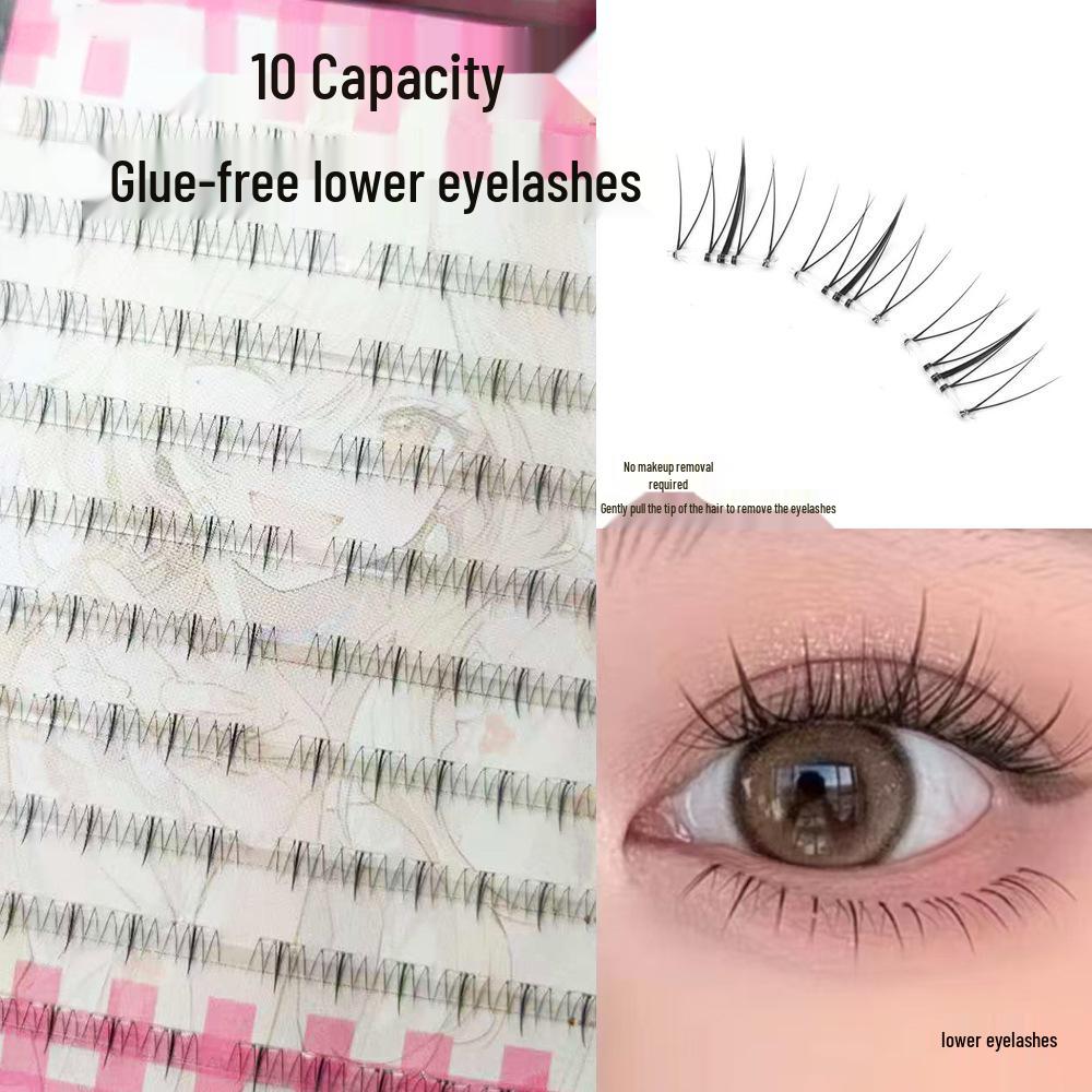 Natural-Look Lazy Segment North Star Faux Eyelashes - No Glue Needed