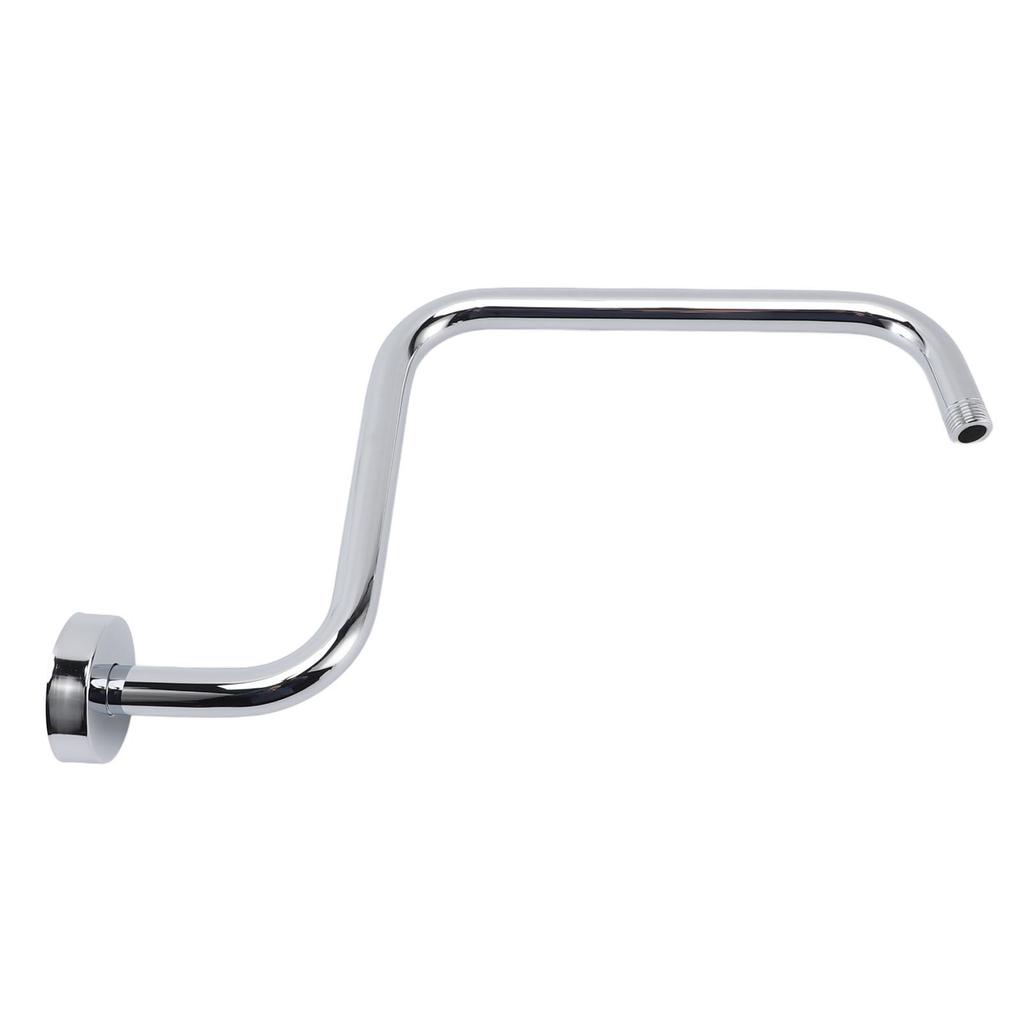 Shower Arm Stainless Steel Shower Arm with Flange S Shape Shower Head Riser Pipe In Wall Installation Shower Head Extension Arm for Bathroom