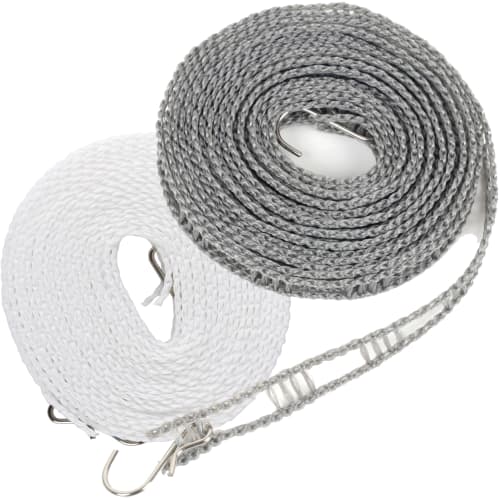 AMUU Travel Clothes Drying Rope, 2-Pack, Approx. 5m, Windproof, with Slits for Hanging Drying Rope, Portable, Ideal for Camping, Rainy Season, and Ind