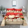 Christmas Snowman 0.9/1.2/1.5/1.8/2.0m Digital Printing Polyester Bed Flat Sheet With Pillowcase Print Bedding Set