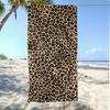 Brown Beige Leopard Pattern Beach Towel 2D Flat Print Fashionable Home Decor Summer Outdoor Bath Towel Practical Cozy Stylish