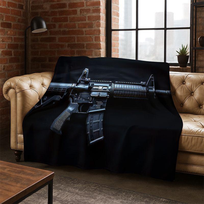 Gun Pistol Ammunition Bullet Cartridge Flannel Blanket Soft Warm Throw Blanket for Bedroom Living Room Bed Travel Camping Picnic