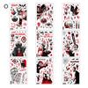 Static Window Decals Tear-resistant Halloween Window Decorations Spooky Halloween Window Stickers for Restroom for Bathroom