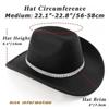 Sparkling Rhinestones Belt Western Cowboy Hats In Comfortable Woolen For Music Festivals And Outdoor Adventures